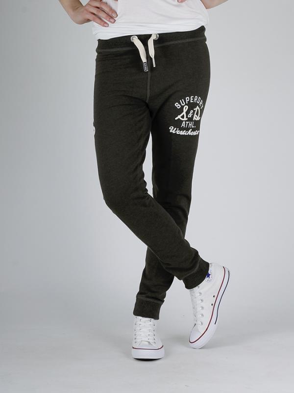 Tepláky Superdry SUPER SKINNY APPLIQUE JOGGER Zelená