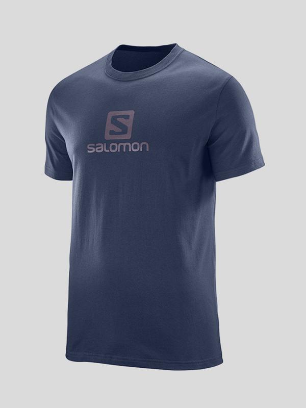 Tričko Salomon COTON LOGO SS TEE M Modrá