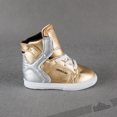 Dětské Supra Baby Skytop Chad Muska Pro Model Gold Silver