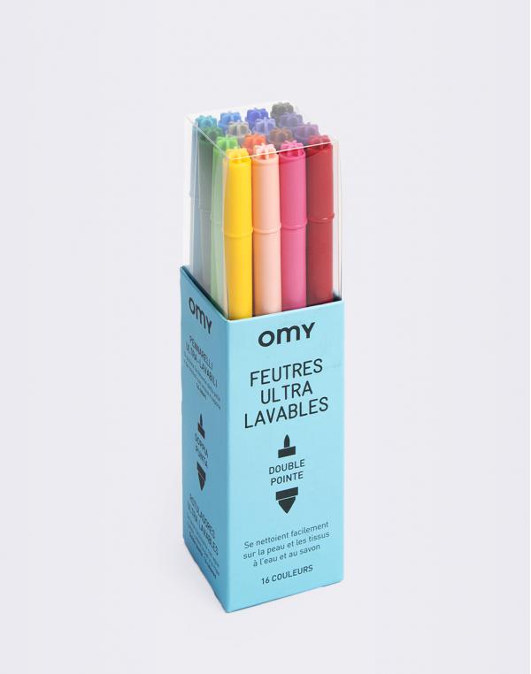 OMY 16 Ultra Washable Felt Pens
