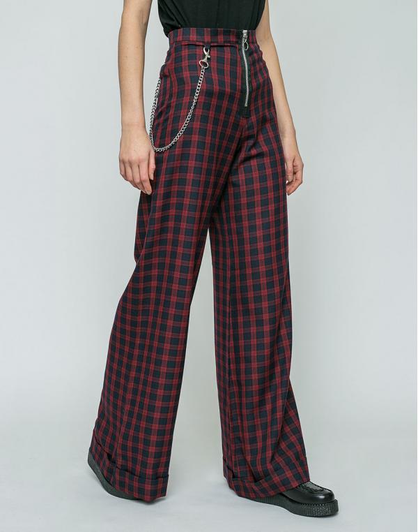 Kalhoty The Ragged Priest Lennox Navy/Maroon