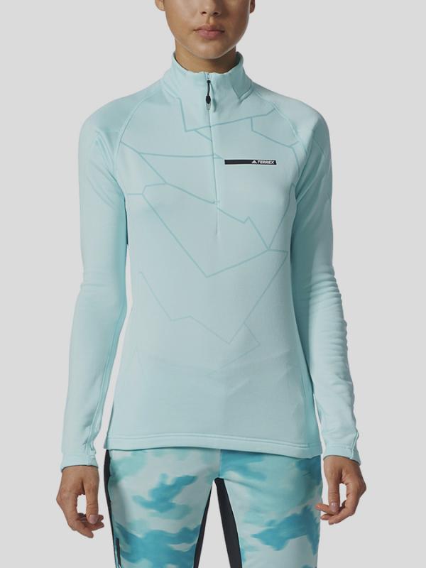 Tričko adidas Performance W TX ICESKY LS2 Modrá