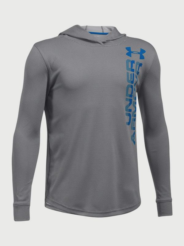 Mikina Under Armour Textured Tech Hoody Šedá