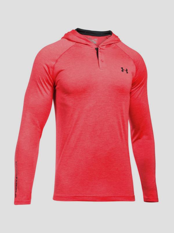 Tričko Under Armour Tech Popover Henley Červená