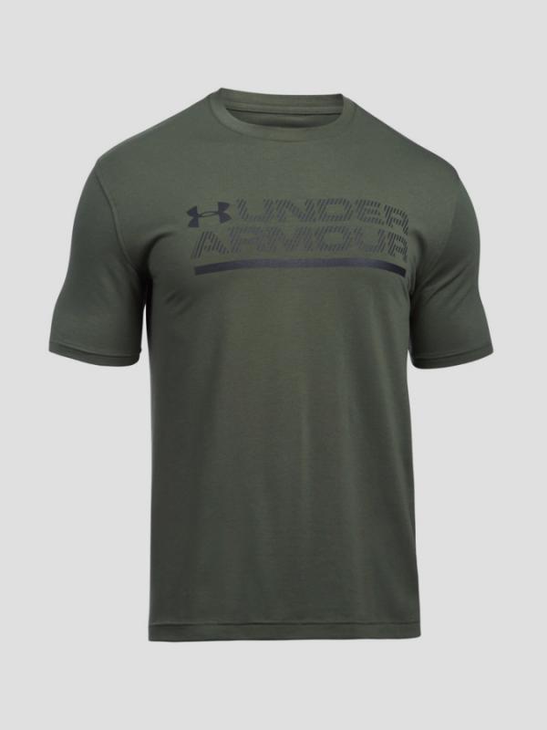 Tričko Under Armour Wordmark Lock Up SS Zelená