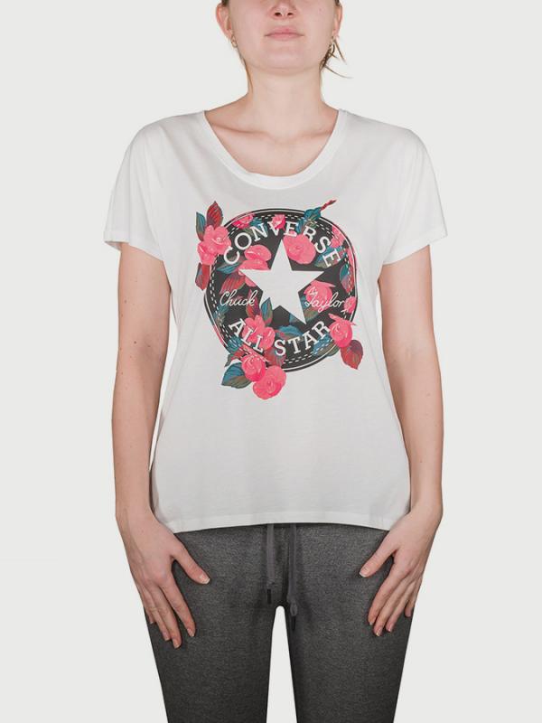 Tričko Converse Floral Cp Femme Tee Bílá