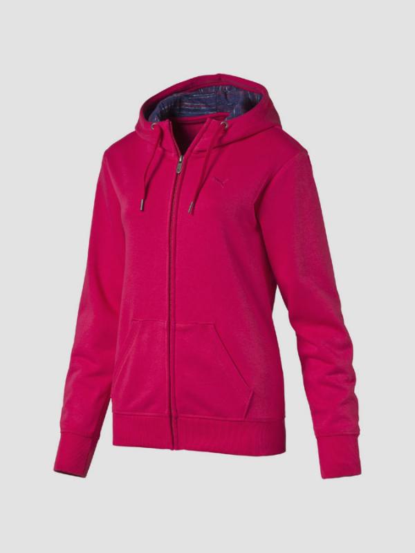 Mikina Puma FUN Graphic Hooded Sweat Jacket TR W Růžová