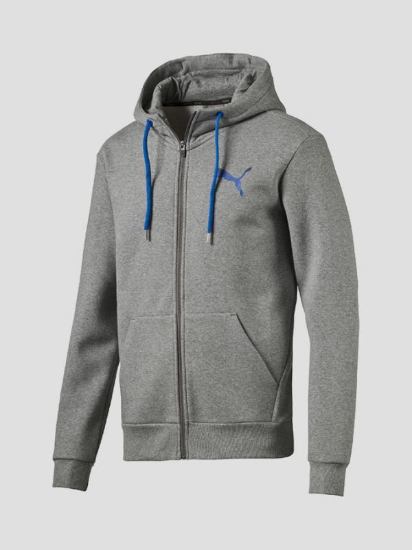 Mikina Puma Rebel FZ Hoody, FL Medium Gray Heat Šedá