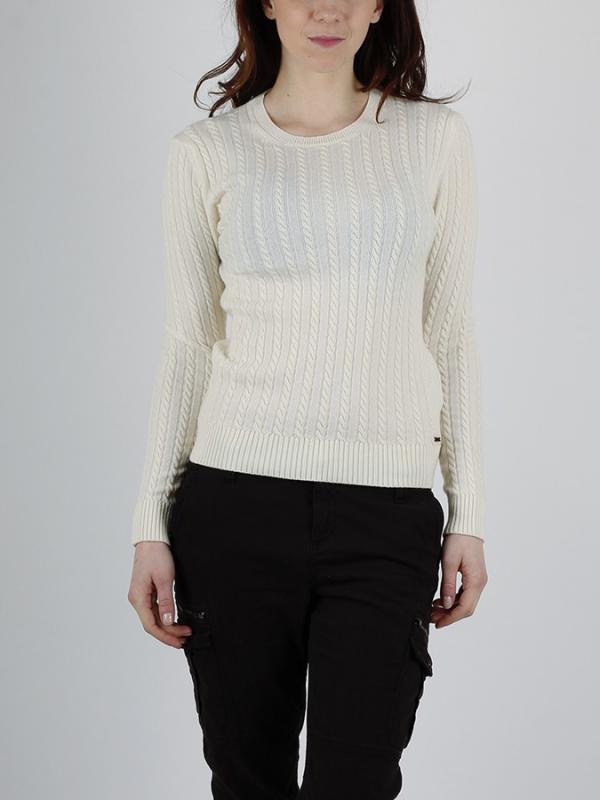 Svetr Superdry LUXE CASHMERE WOOL MINI CABLE Béžová