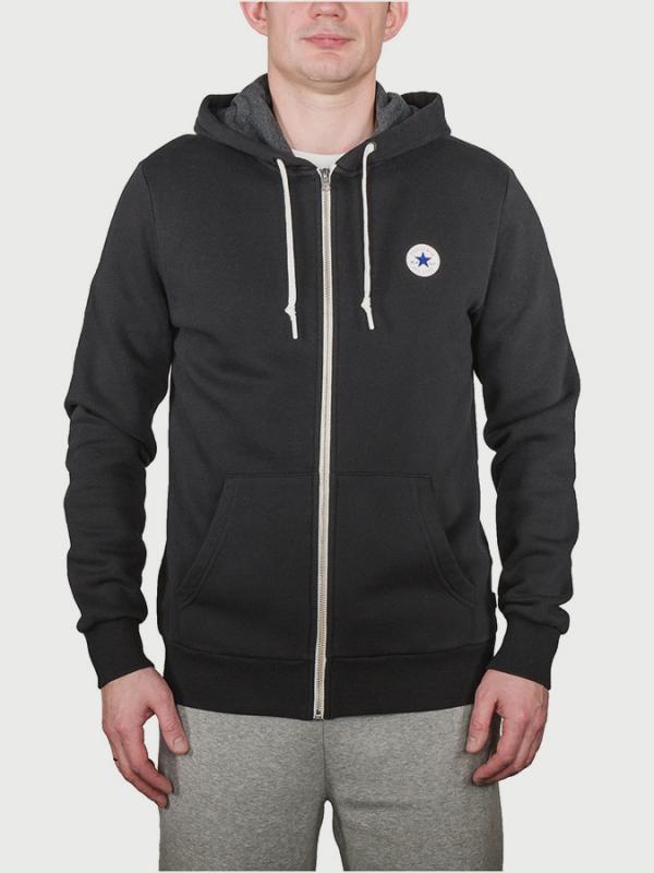 Mikina Converse Core Full Zip Hoodie Černá