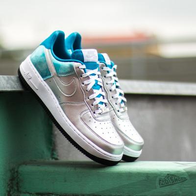 Nike Wmns Air Force 1 07 PRM QS Metallic Silver/Light Blue