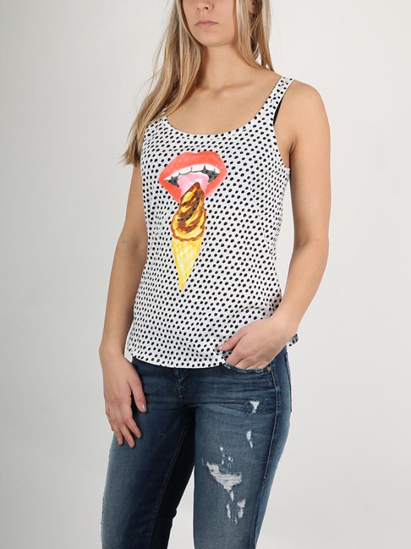 Tílko Vans Wm I Scream Tank White Barevná