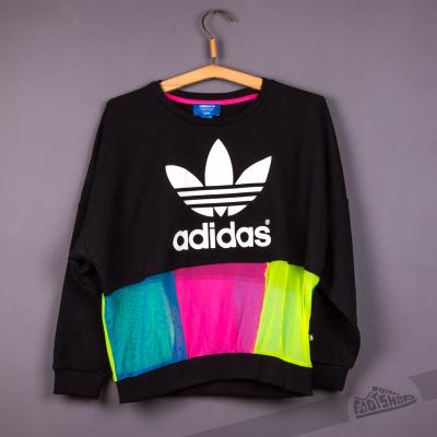 adidas Logo Sweater Rita Ora Black/Solblu/Sopink