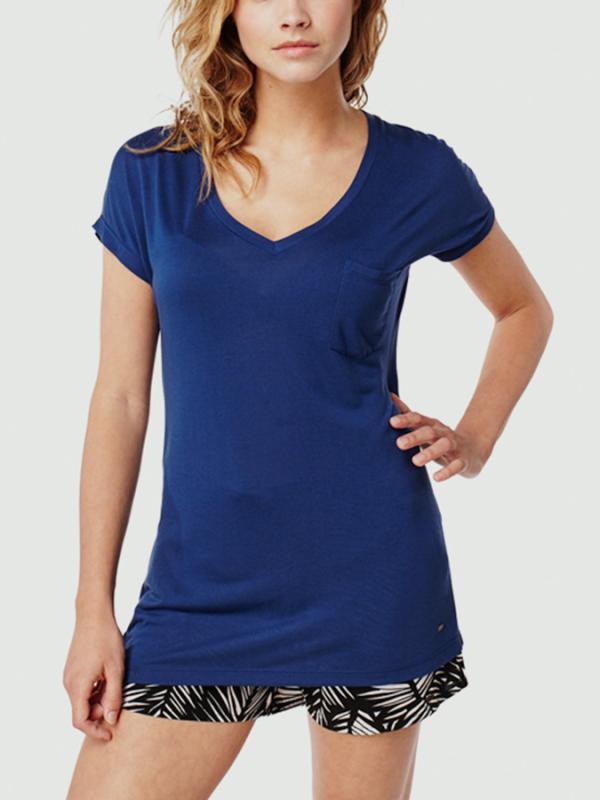 Tričko O´Neill LW JACKS BASE V-NECK T-SHIRT Modrá