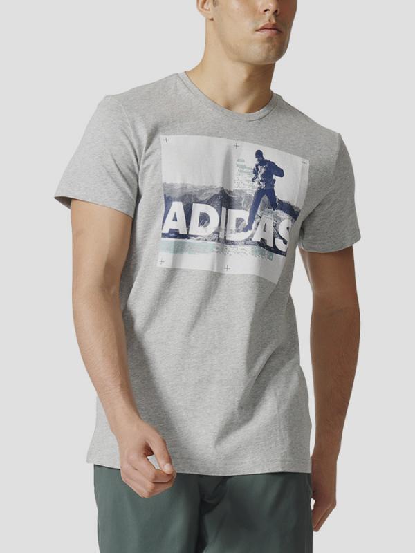 Tričko adidas Performance TRAIL RUN TEE Šedá