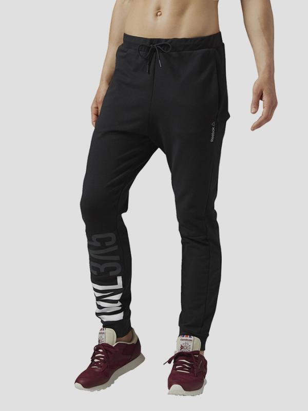 Tepláky Reebok WOR CS COTTON PANT Černá