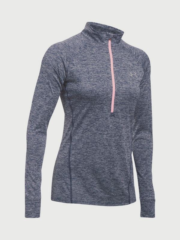 Tričko Under Armour Tech 1/2 Zip - Twist Modrá