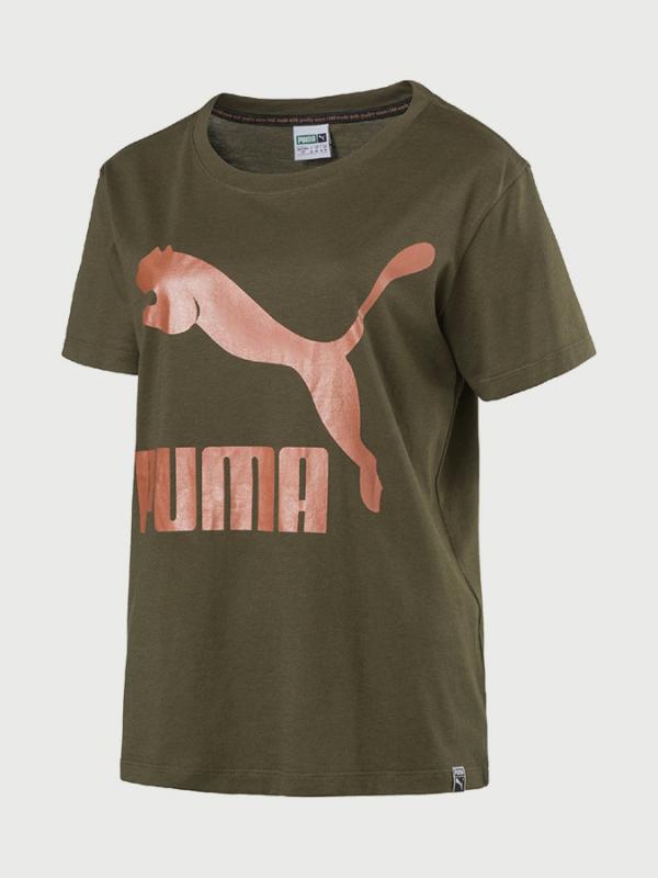 Tričko Puma Archive Logo Tee Olive Night Hnědá