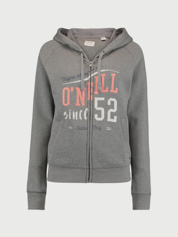 Mikina O´Neill LW Logo Zip Hoodie Šedá