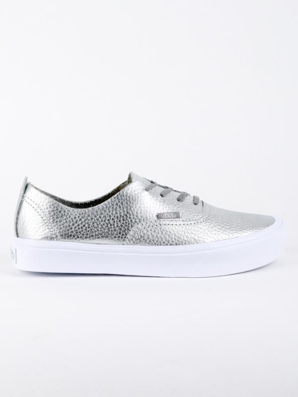 Boty Vans UA Authentic Decon L (Leather) silver Stříbrná
