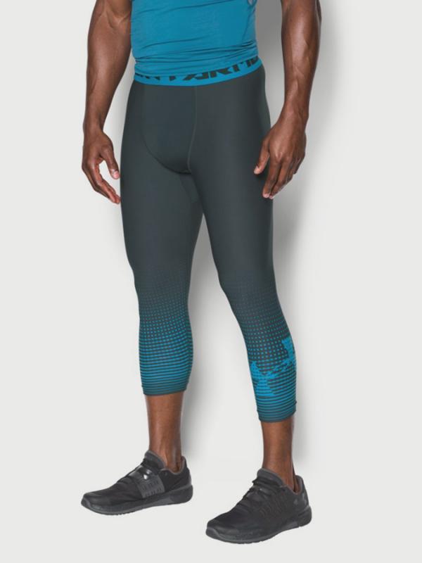 Kompresní legíny Under Armour HG Comp Graphic 3/4 Šedá