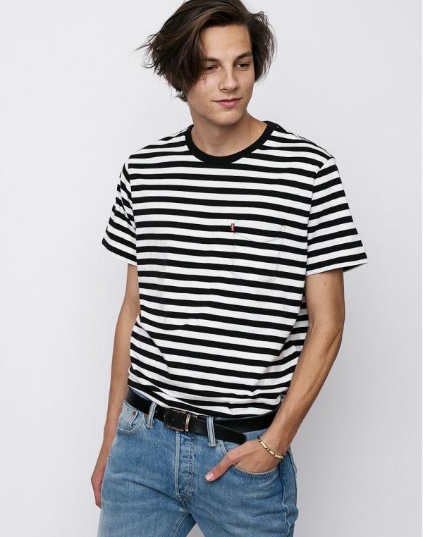 Levi´s® Setin Sunset Pocket Cooler Stripe Black/Marshmallow S