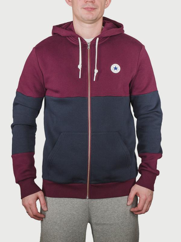 Mikina Converse Core Colorblock Full Zip Hoodie Barevná