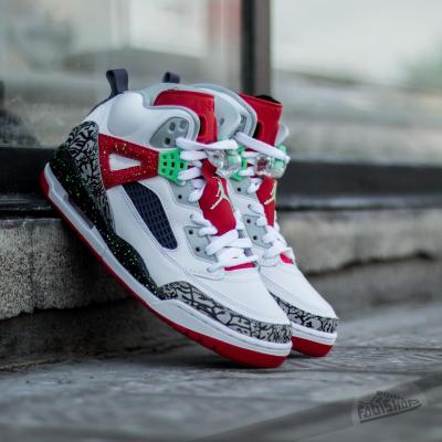 Jordan Spizike White/Light Poison Green-University Red-Grey Mist