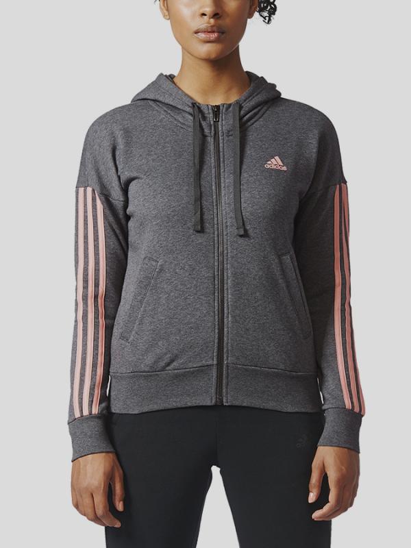 Mikina adidas Performance ESS 3S FZ HD Šedá