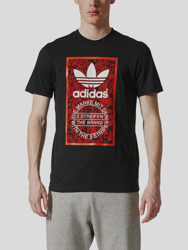 Tričko adidas Originals TONGUE LABEL 1 Černá