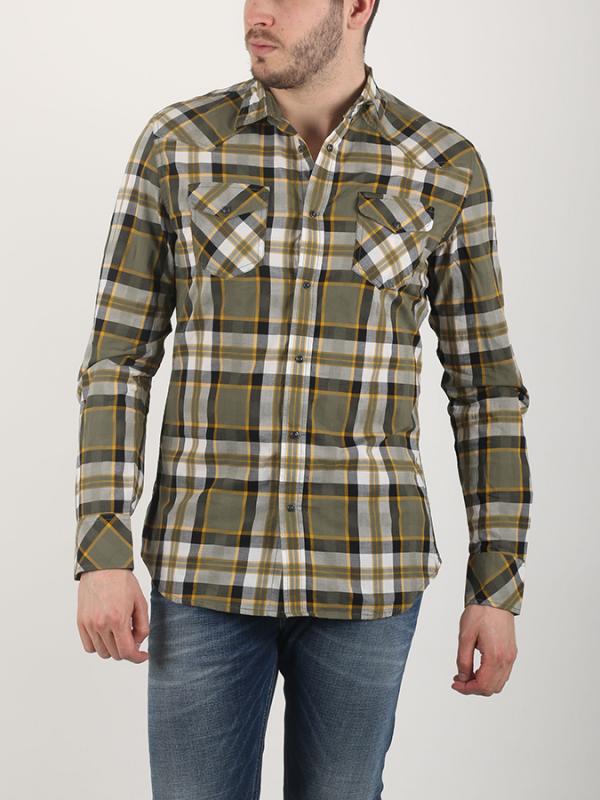Košile Diesel S-ZULPHURIS CAMICIA Zelená