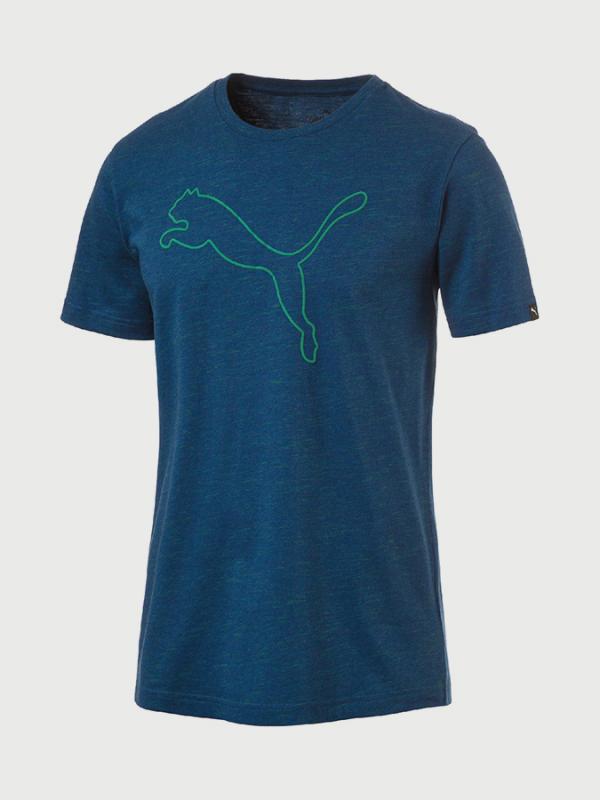 Tričko Puma Brand Cat Logo Tee Lapis Blue Heather Modrá