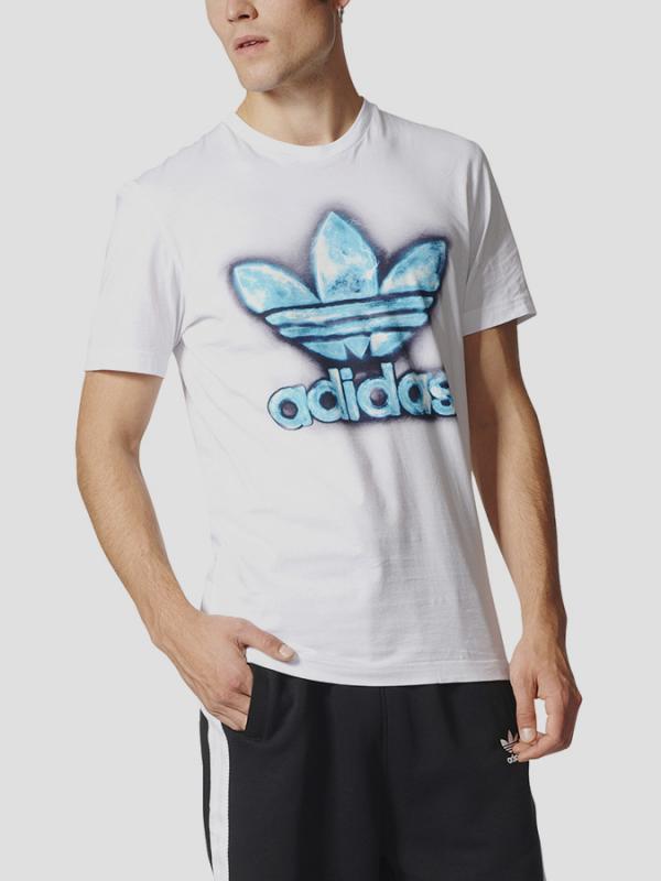Tričko adidas Originals ERUPTION TREFOI Bílá