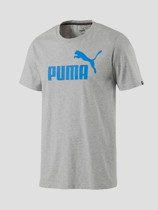 Tričko Puma ESS No.1 Tee Light Gray Heathe Šedá
