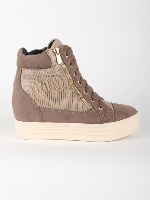 Boty Primadonna Calzatura Sneakers Microfibra Taup Hnědá