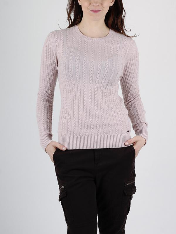 Svetr Superdry LUXE CASHMERE WOOL MINI CABLE Růžová