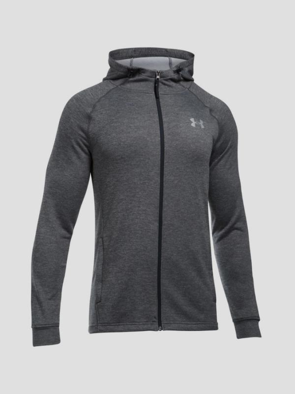 Mikina Under Armour Tech Terry Fitted FZ Hoodie Šedá