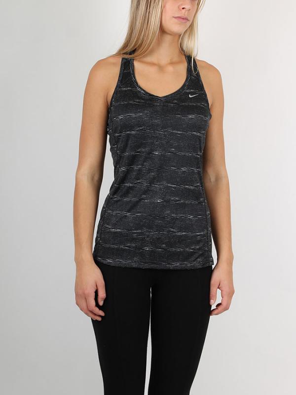 Tílko  Nike PRINTED MILER TANK Černá