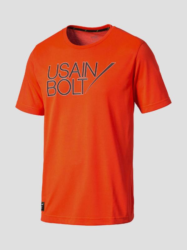 Tričko Puma UB Logo Tee Red Blast Oranžová