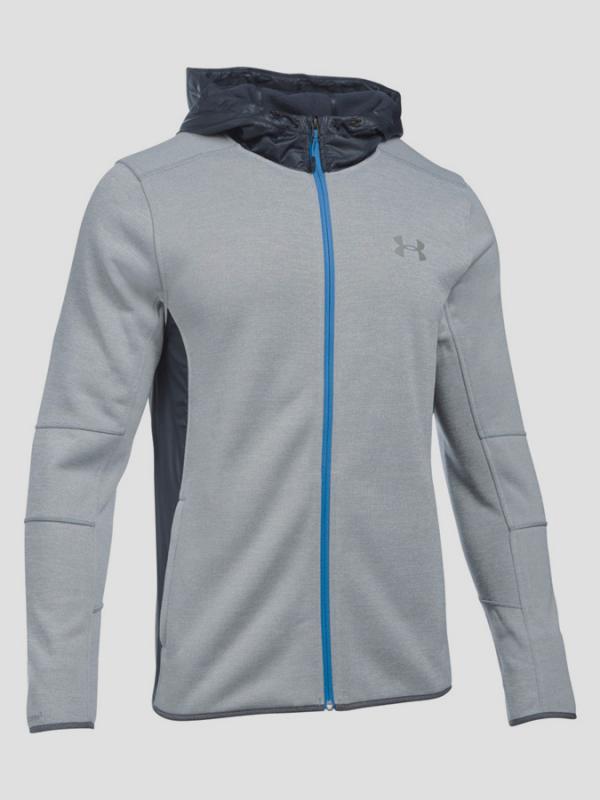 Mikina Under Armour Coldgear Swacket FZ Hoodie Šedá