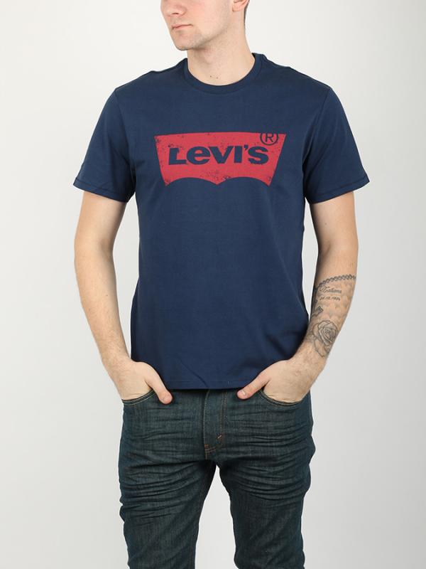 Tričko LEVI'S GRAPHIC SETIN NECK MFO GRAPHIC DRESS B Modrá