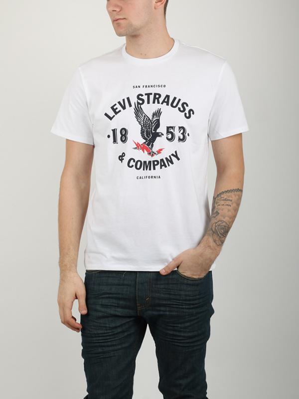 Tričko LEVI'S GRAPHIC SETIN NECK 2 TALON WHITE GRAPH Barevná