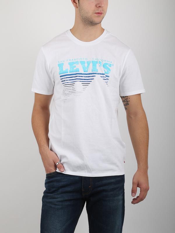 Tričko LEVI'S GRAPHIC SETIN NECK 2 PEAK GRADIAN WHIT Barevná