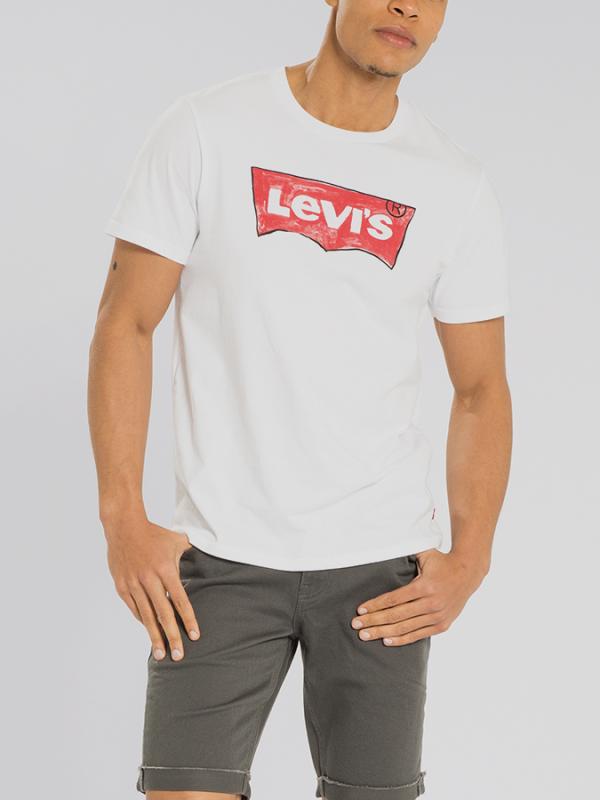 Tričko LEVI'S HOUSEMARK GRAPHIC TEE Bílá