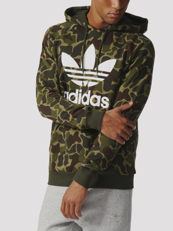 Mikina adidas Originals CAMO HOODY Barevná