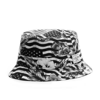 Cayler & Sons Flagged Bucket Hat Black/White