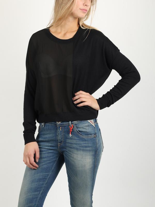 Svetr Replay DK1504 Knitwear Černá