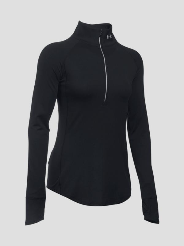 Mikina Under Armour Threadborne Run True 1/2 Zip Černá