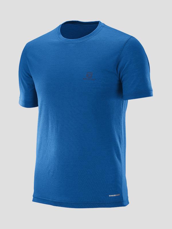 Tričko Salomon EXPLORE SS TEE M Prince Blue Modrá