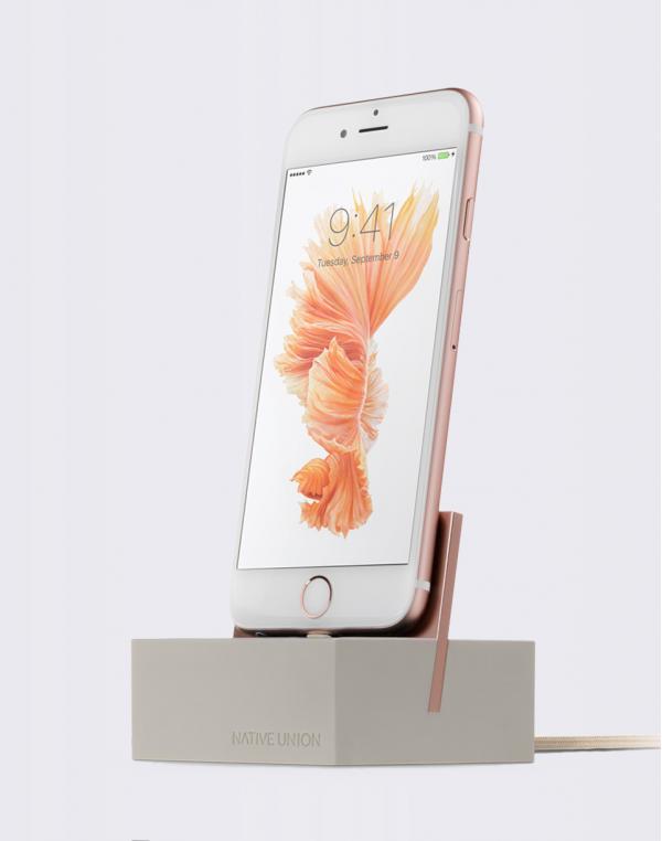 Native Union iPhone Dock+ Stone